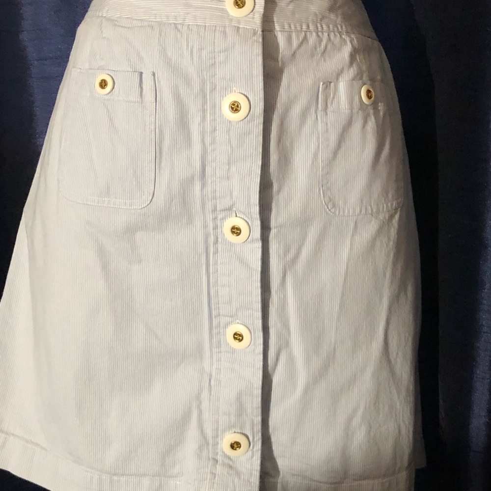 Vineyard Vines blue and white pinstriped skirt 4